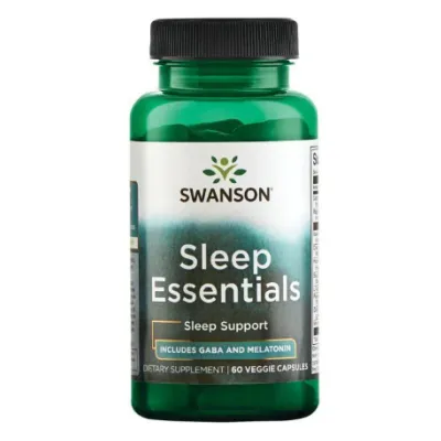 Комплекс для улучшения сна и засыпания Swanson (Sleep Essentials) – 60 вегетарианских капсул. (До 01.27)