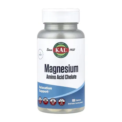 Магній, Magnesium Amino Acid Chelate 220mg - 100 tabs