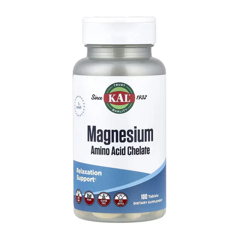 Магній, Magnesium Amino Acid Chelate 220mg - 100 tabs