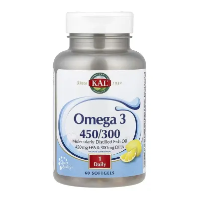 Омега, KAL Omega 3 450/300 - 60 softgels