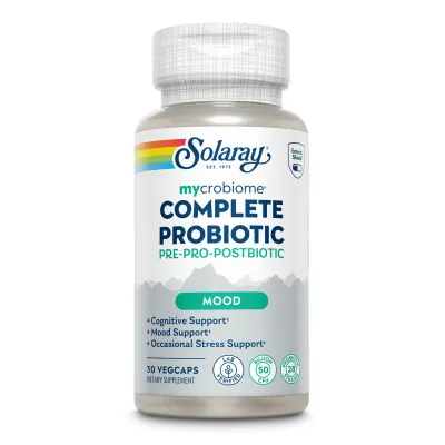 Пробіотичний комплекс, Solaray Mycrobiome Complete Probiotic Mood - 30 вегетаріанських капсул