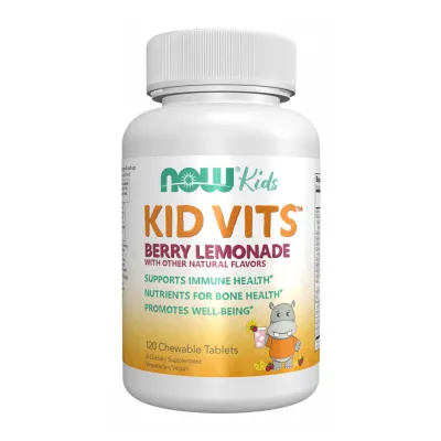 Детские мультивитамины NOW Foods Kid Vits Berry Lemonade — 120 жевательных таблеток | ⏳ Срок годности до 12.2026