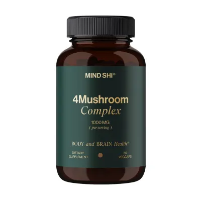 Грибной комплекс 4 в 1 Mind Shi 4Mushroom Complex 1000 мг — 60 вегетарианских капсул