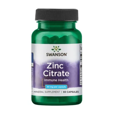 Цинк Цитрат, Zinc Citrate 30 mg - 60caps
