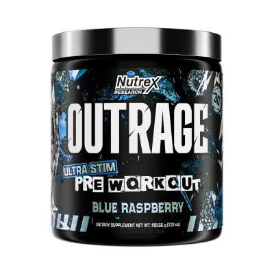 Предтренировочный комплекс, Outrage - 30 serv Blue Raspberry