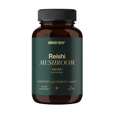 Рейші, Reishi Mushroom 1000 mg - 60 vegcaps (До 04.27)