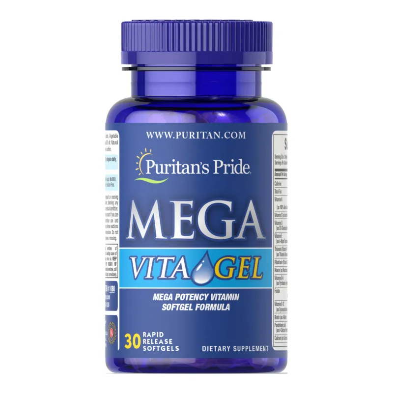 Вітамінно-мінеральна формула, Mega VitaGel - 30softgels
