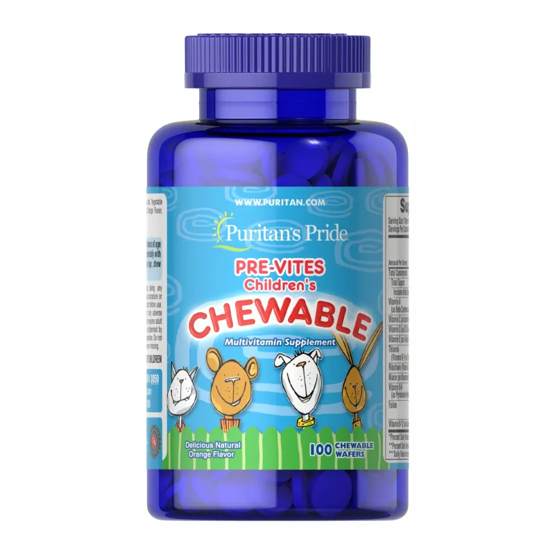 Детские мультивитамины, Pre-Vites Children's Multivitamin - 100 Chewables