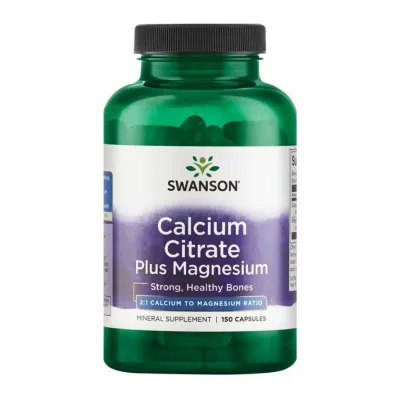 Магний Swanson (Calcium Citrate Plus) – 150caps, для мышц и нервной системы
