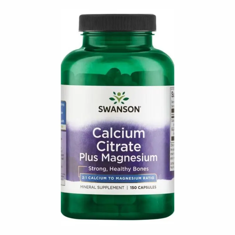 Магний Swanson (Calcium Citrate Plus) – 150caps, для мышц и нервной системы