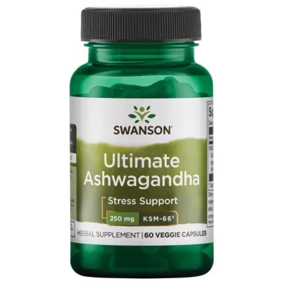 Омега-3 риб’ячий жир 250 мг Swanson (Ultimate Ashwagandha) — 60veg caps, для серця, мозку та зору