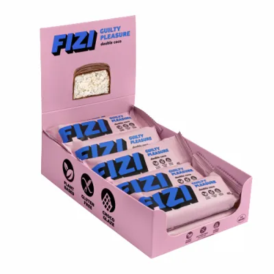 Протеиновые батончики, FIZI Chocolate Bar - 10х40g Double Coconut