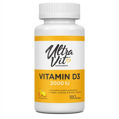 Витамин Д3, Vitamin D3 2000 IU - 180 softgels