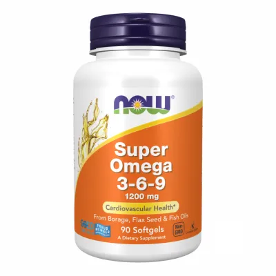 Омега-3 риб’ячий жир 1200 мг Now Foods (Super -6-9) — 90 софтгелів, для серця, мозку та зору
