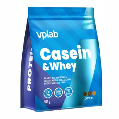 Казеиновый протеин, Casein & Whey - 500g Chocolate