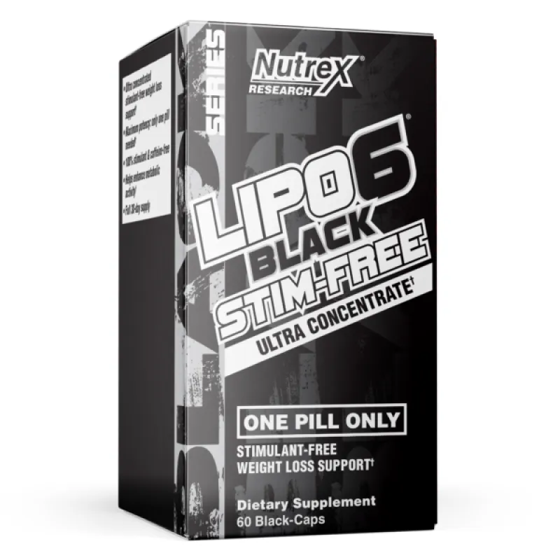 Жироспалювач, Lipo-6 Black UC Stim-Free - 60 caps