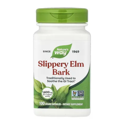 Скользкий Вяз, Slippery Elm Bark - 100 vcaps