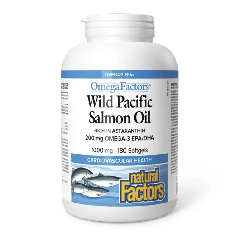 Жир дикого аляскинського лосося, Wild Alaskan Salmon Oil 1000mg - 180 softgels