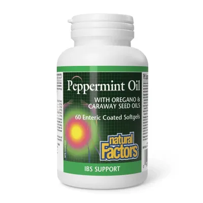 Олія Natural Factors (Peppermint+Oregano Oil) — 60 софтгелів