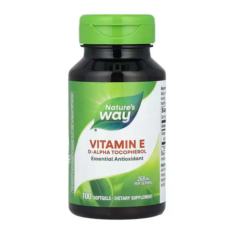 Вітамін E, Vitamin E D-Alpha Tocopherol - 100 Softgels