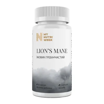 Їжовик гребінчастий, Lion's Mane - 60 сaps