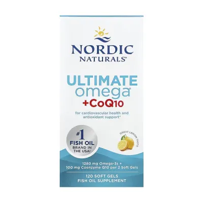 Омега-3 риб’ячий жир, Ultimate Omega +CoQ10 - 120 softgels
