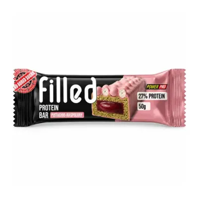 Filled Bar 27% - 10x50g Pistachio Raspberry